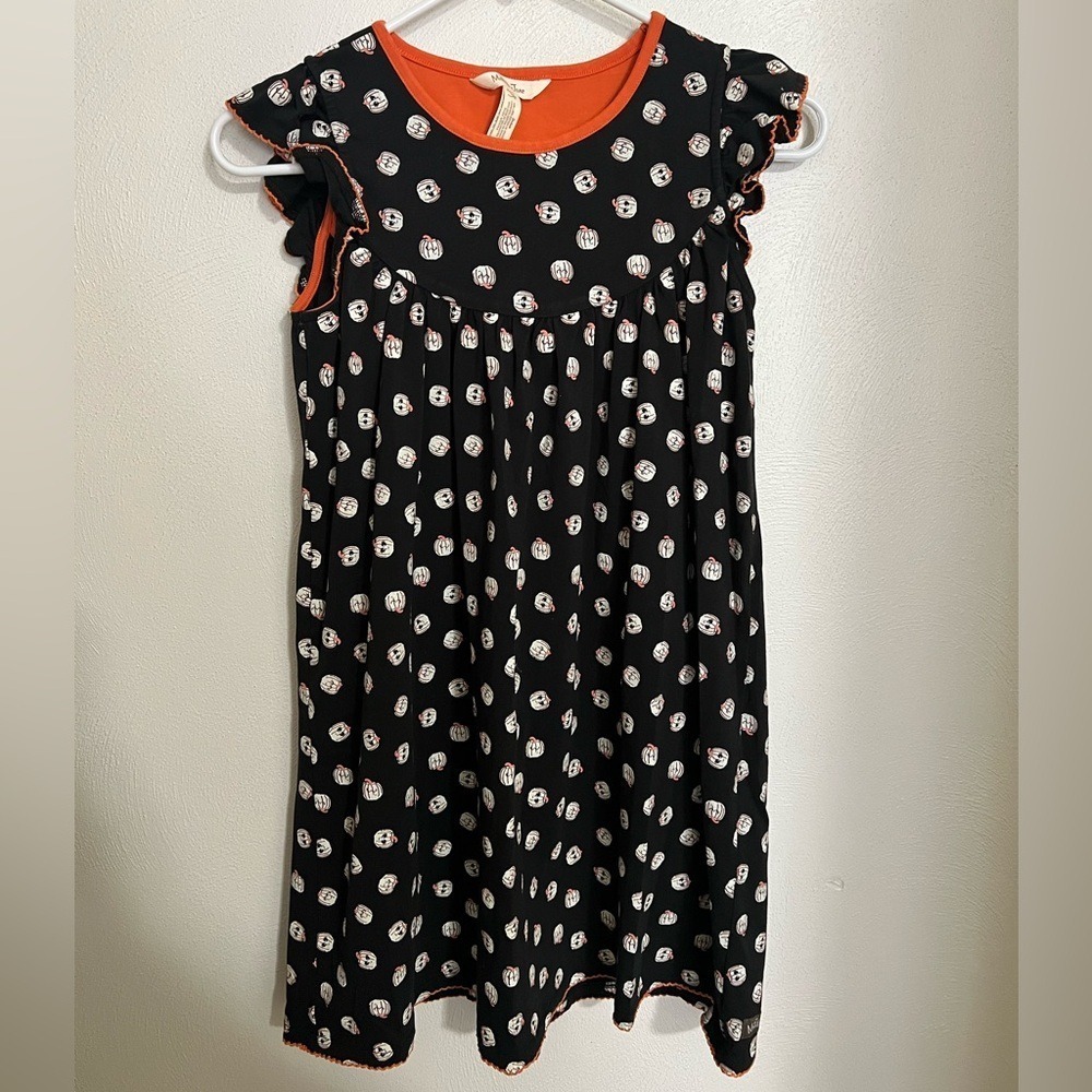 MATILDA JANE Classic Pretty Pumpkin Dress with Orange Trim Black Girl's Size 12